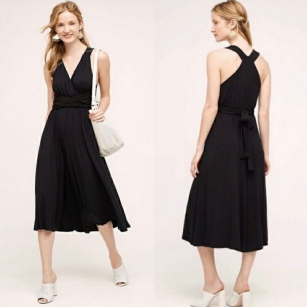 ⚡️FLASH SALE!✨ RARE! 🖤 ANTHROPOLOGIE HD in Paris wide leg knit jumpsuit romper!